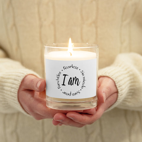 I Am Fearless Glass Jar Soy Wax Candle