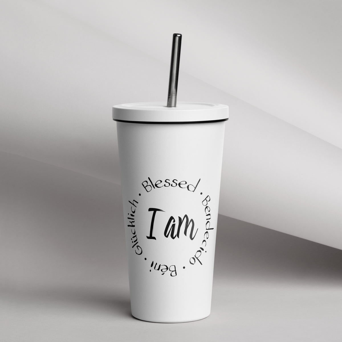 I Am Blessed Insulated Tumbler With A Straw