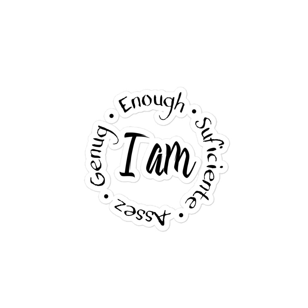 I Am Enough Bubble-Free Stickers