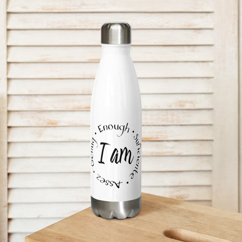 I Am Enough Stainless Steel Water Bottle